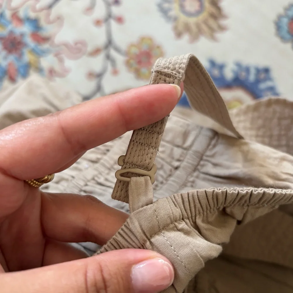 Aritzia Sunday Best Martine Poplin Dress in Fluent Taupe Size Small Mini Dress - Picture 9 of 11